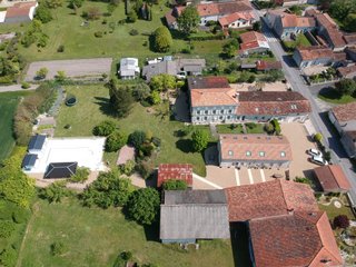 Drone view of Les Gîtes du Vigneron